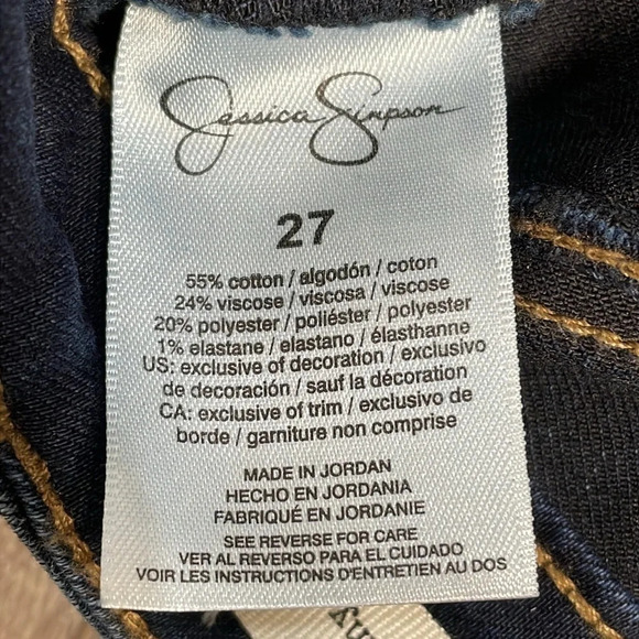 Jessica Simpson Kiss Me Super Skinny Jeans Dark Wash Denim 27 - Picture 13 of 16